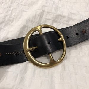Black leather belt from free people